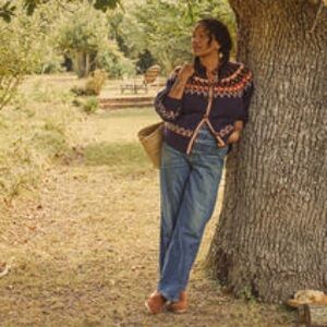 Dôen HUE CARDIGAN SWEATER -- NAVY ABERDEEN FAIR ISLE/ XS